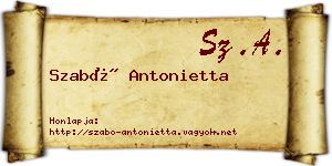 Szabó Antonietta névjegykártya